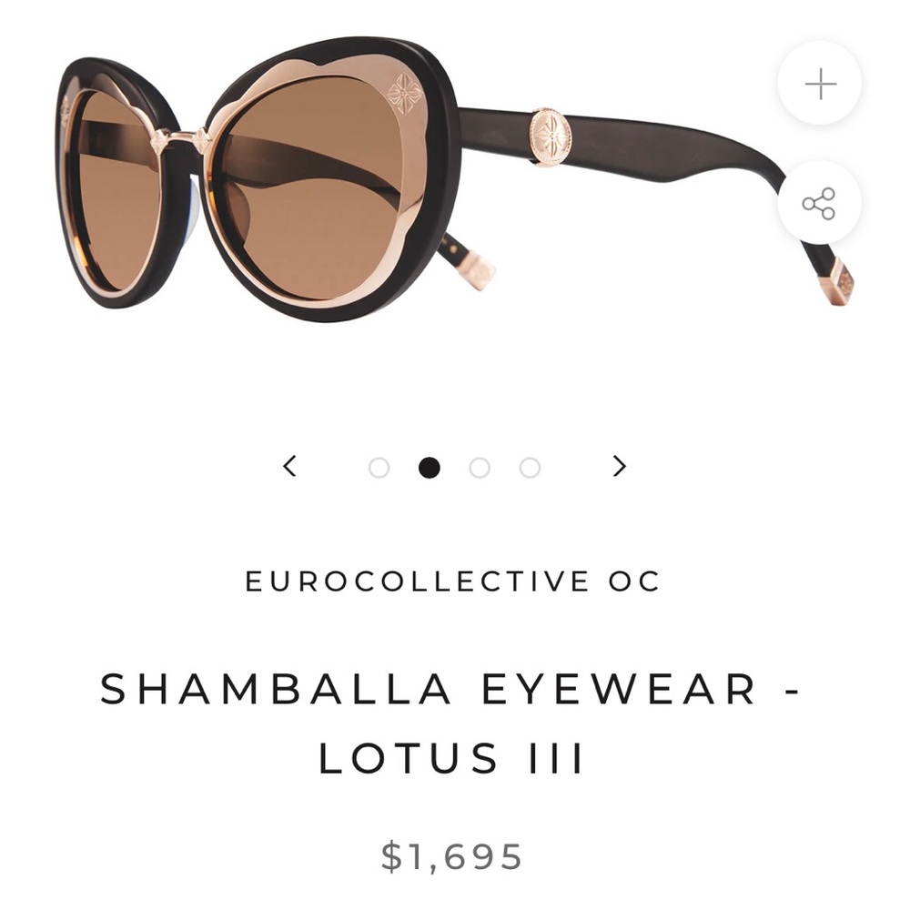 Shamballa sunglasses rose gold and black